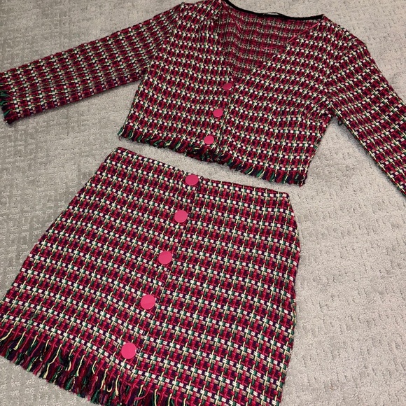 Zara | Matching Set | Tweed Skirt & Jacket - Picture 1 of 10